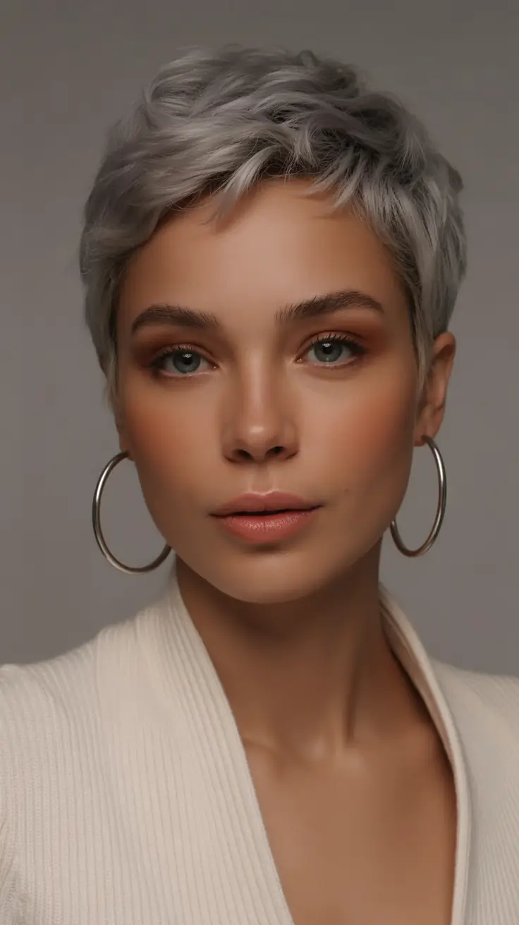 winter hair colors dark skin platinum pixie ice