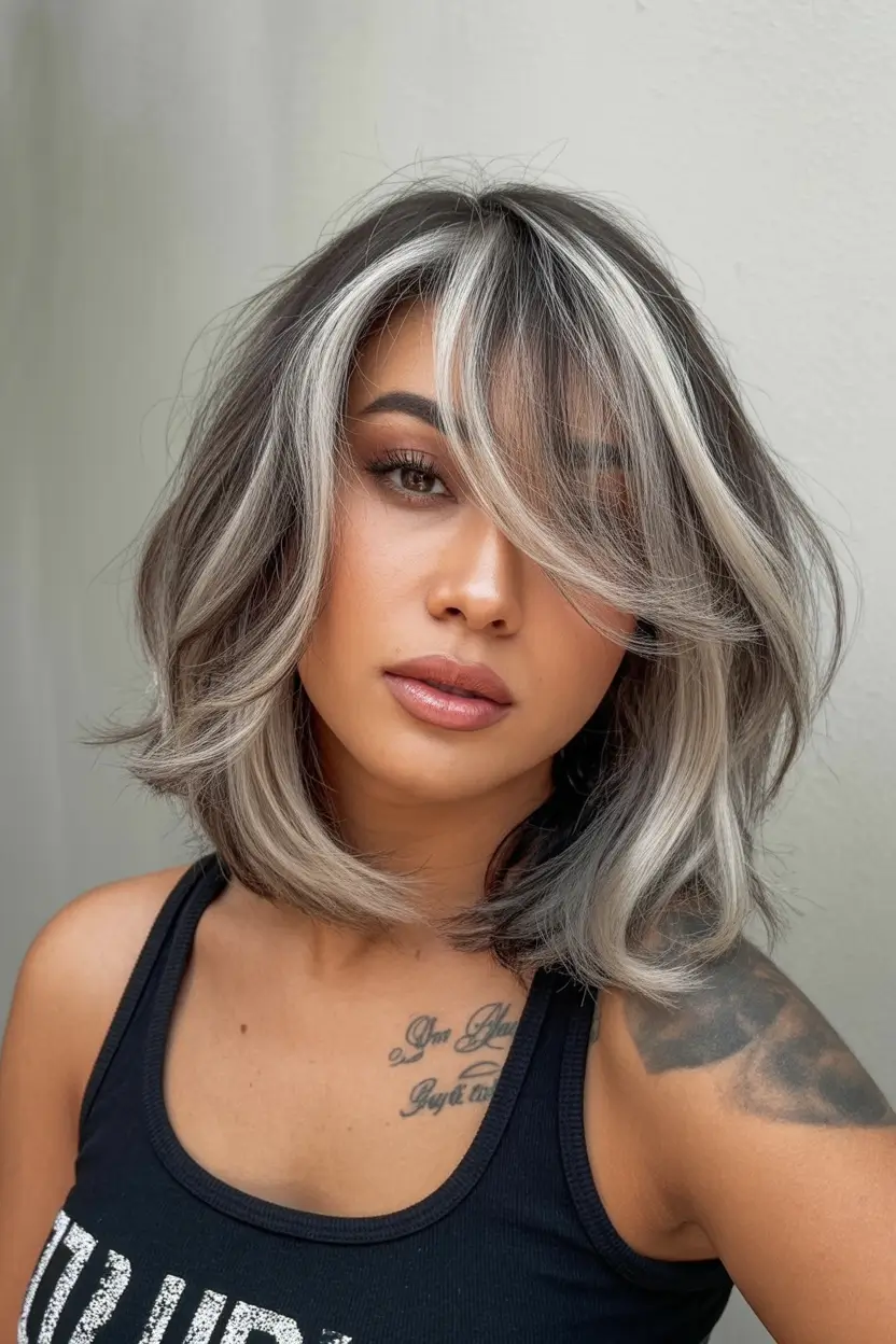 winter hair colors dark skin shadowed silver dimension
