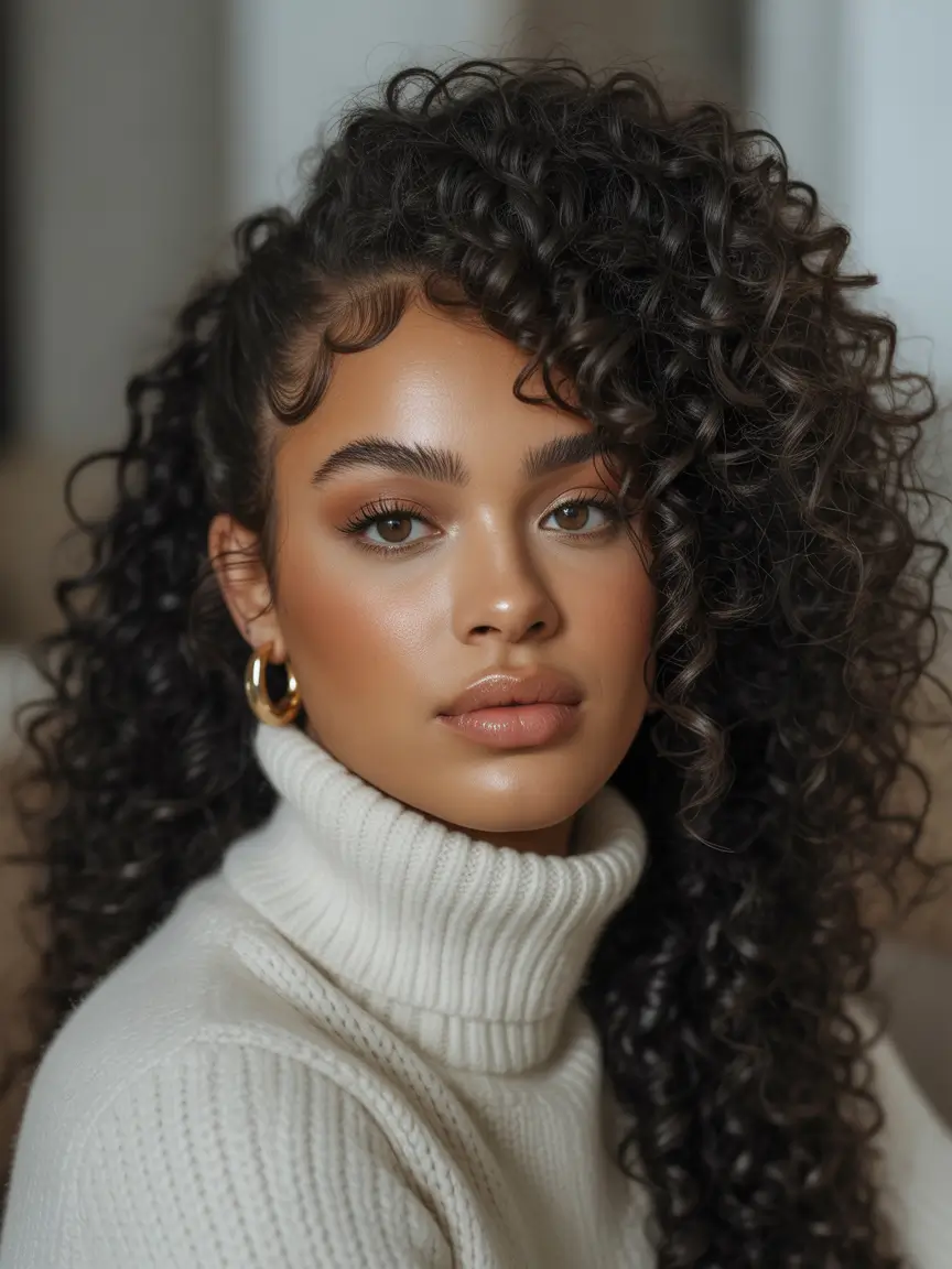 Short curly 2025 Soft Luxe Curls with Side Definition