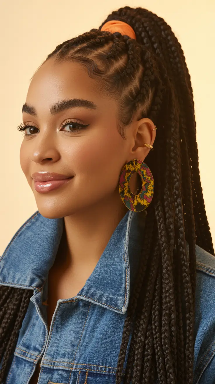 Updo locs 2025 High Braided Crown