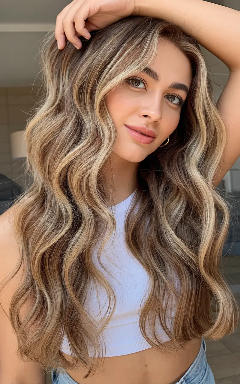 winter hair colors highlights Golden Honey Luxe Balayage