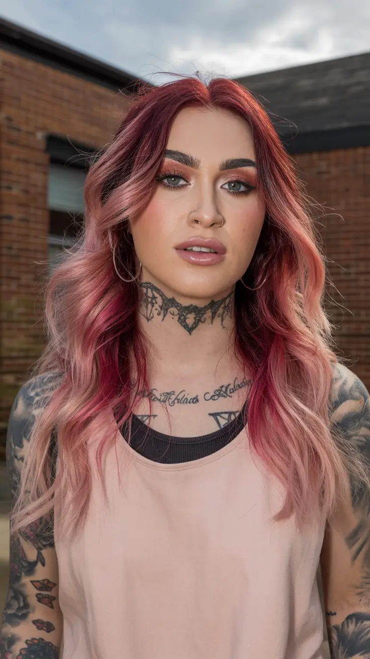 winter hair colors highlights Rosewood Ombre Revival