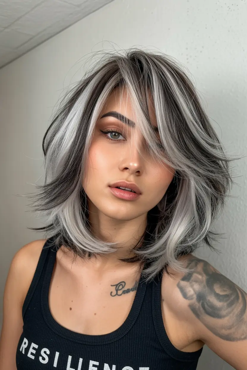 winter medium haircut Smoky Dimensional Bob