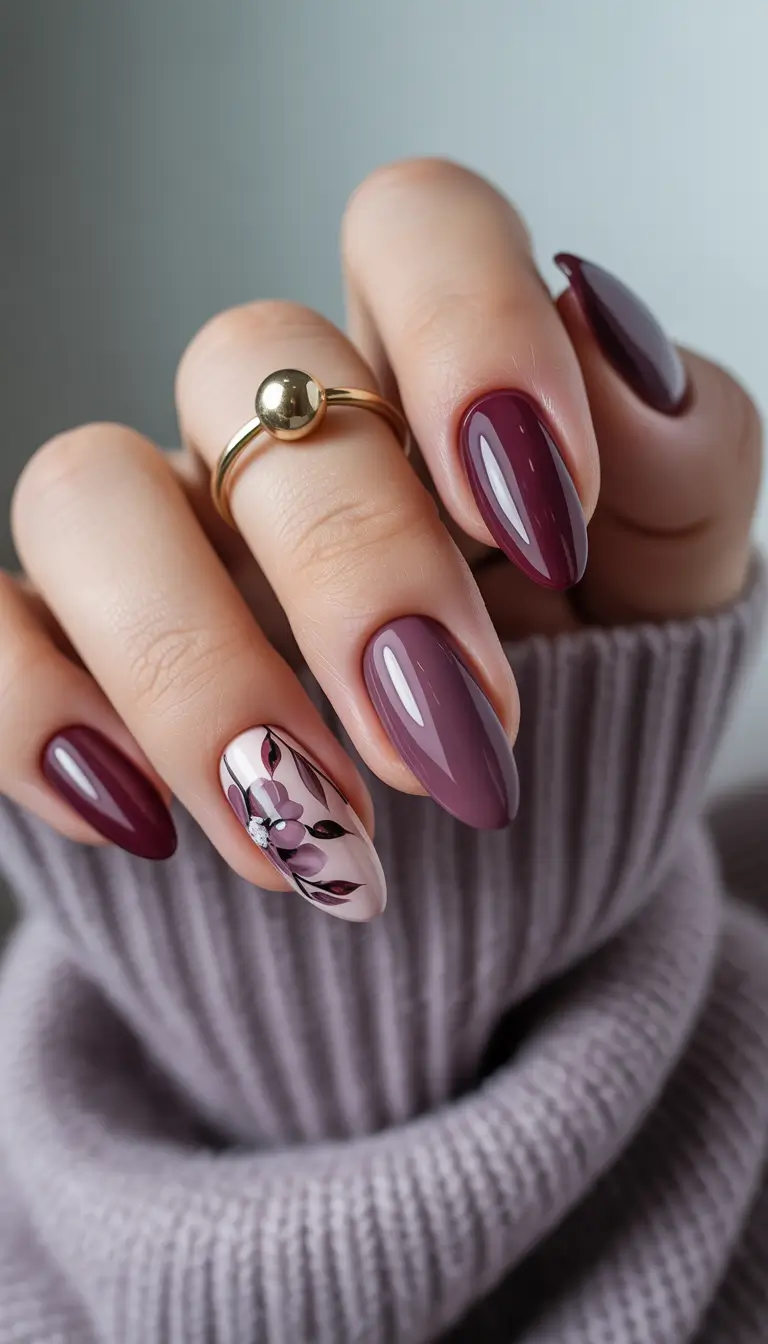 winter nails - new color trends Mulberry Bloom