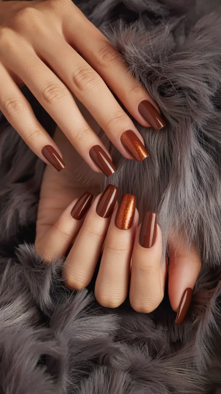winter nails - new color trends Toffee Ember Glow