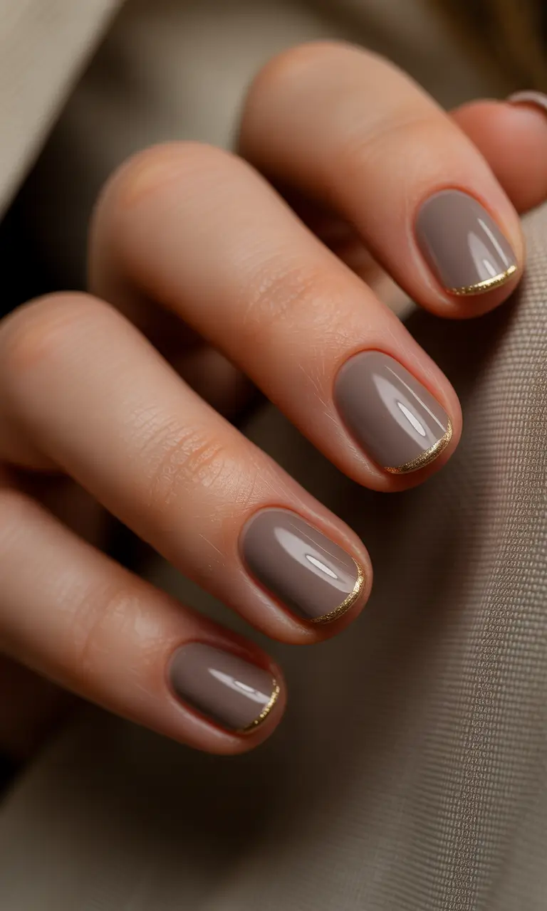 winter nails - new color trends Golden-Tipped Cocoa