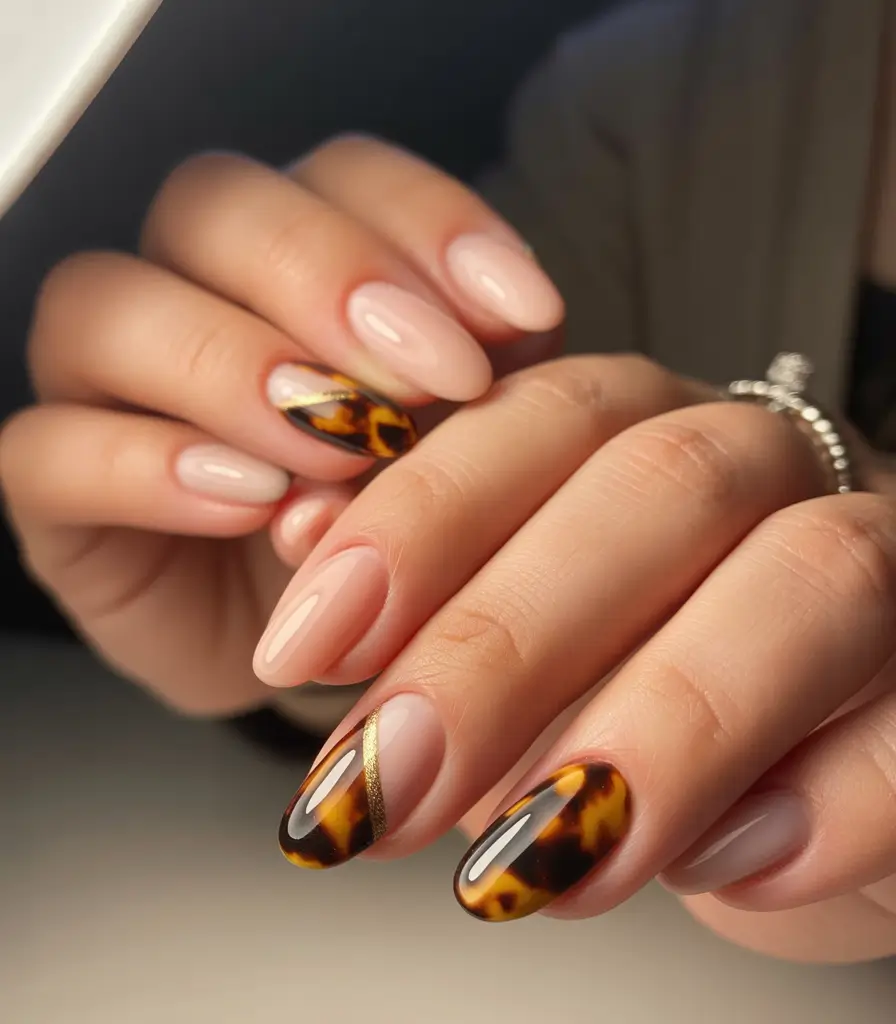 winter nails - new color trends Amber Smoke Tortie