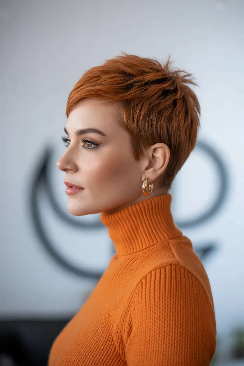 winter pixie haircuts Copper Spice Pixie for Radiant Warmth