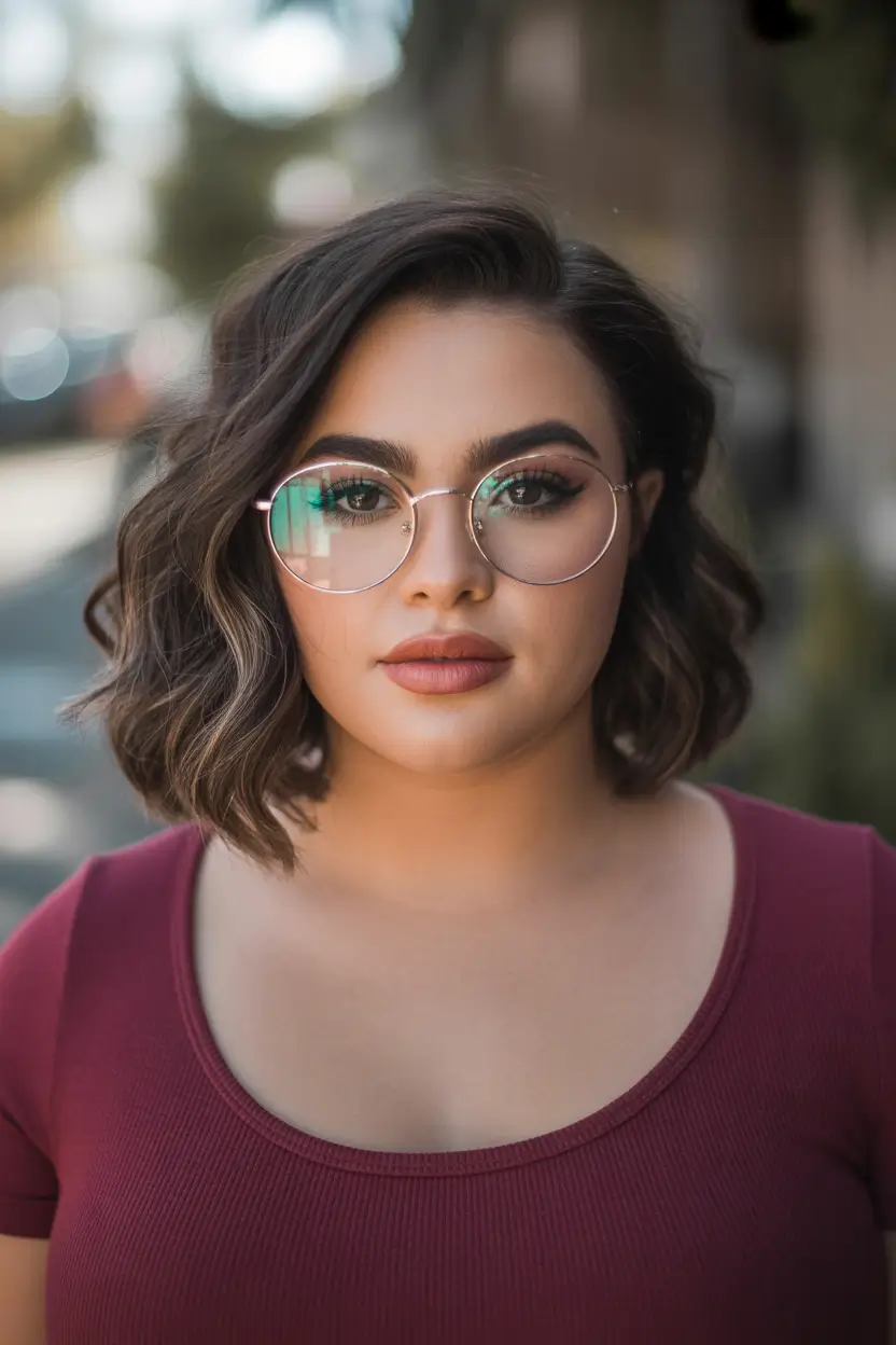 2025 Plus Size Haircuts Winter Glossy Brunette Bob