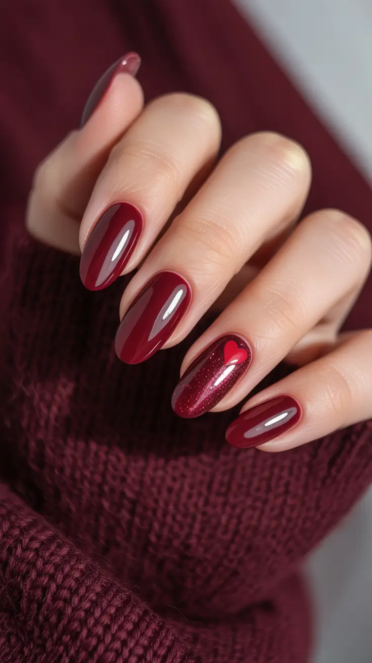 red winter nails 2025 2026 Heart of Winter