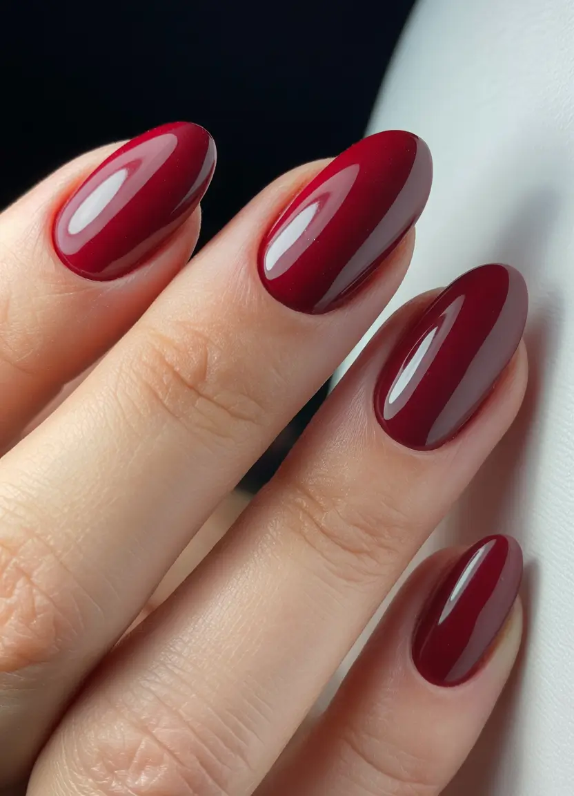 red winter nails 2025 2026 Classic Cherry Gloss