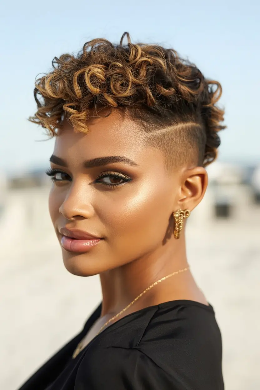 short winter haircuts curly mohawk fade