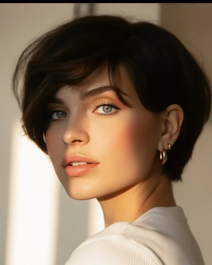 short winter haircuts classic dark bob
