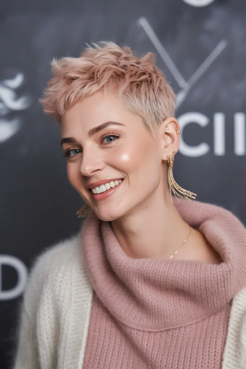 short winter haircuts rose toned textured pixie