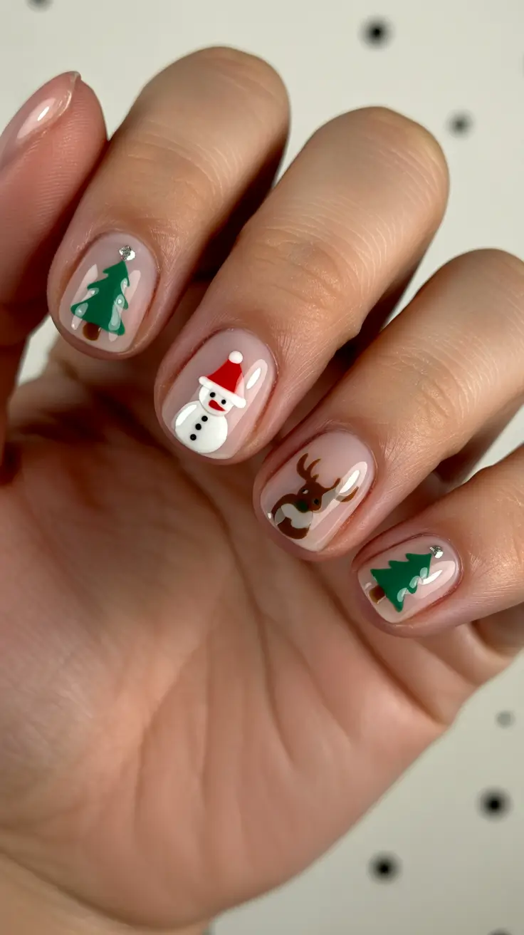 short-winter-nails-Frosty-Friends-and-Forest-Whispers