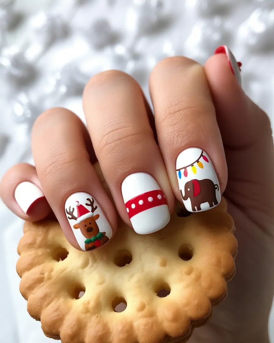 short-winter-nails-Playful-Reindeer-Parade