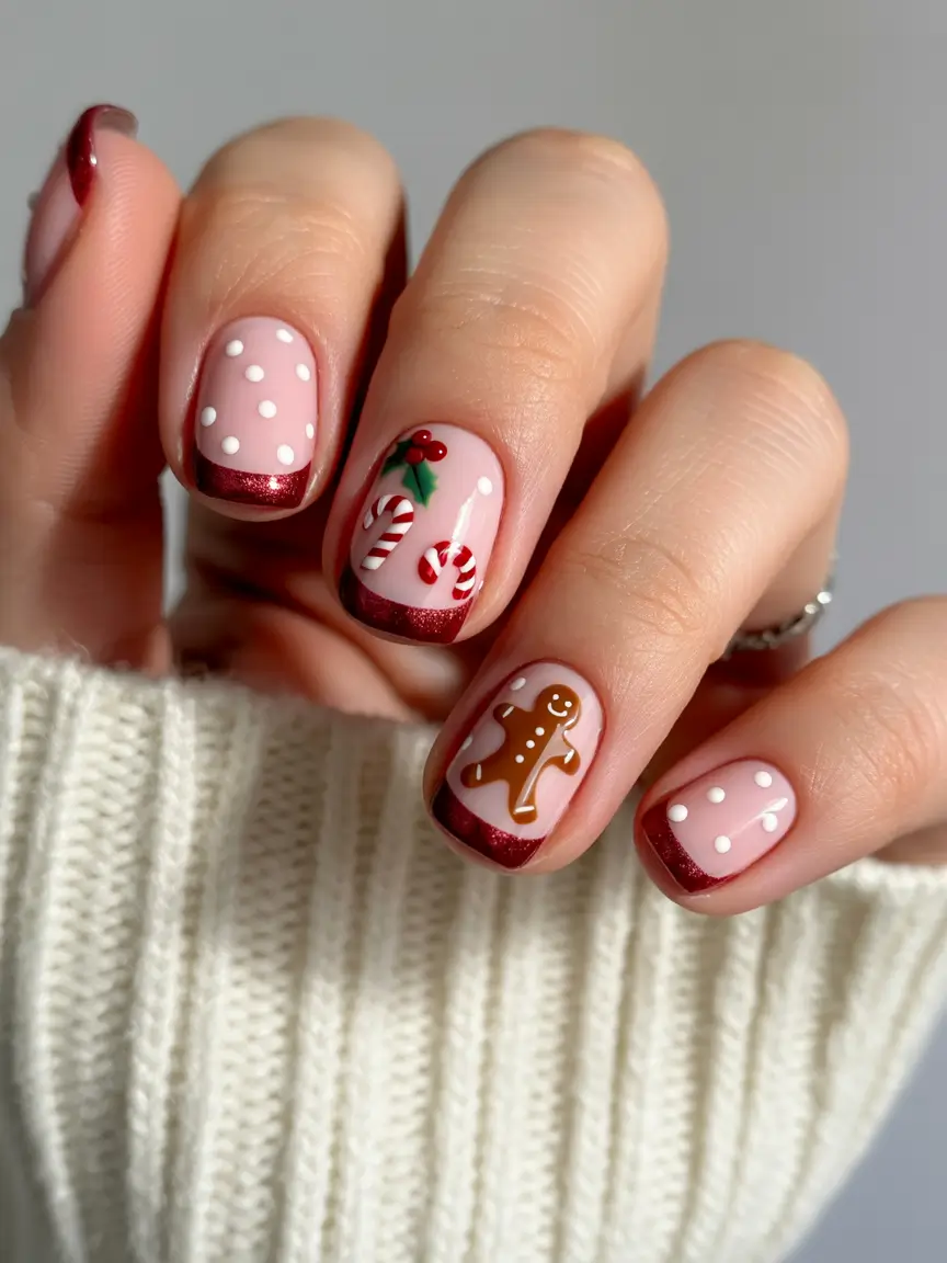 short-winter-nails-Gingerbread-and-Candy-Cane-Joy
