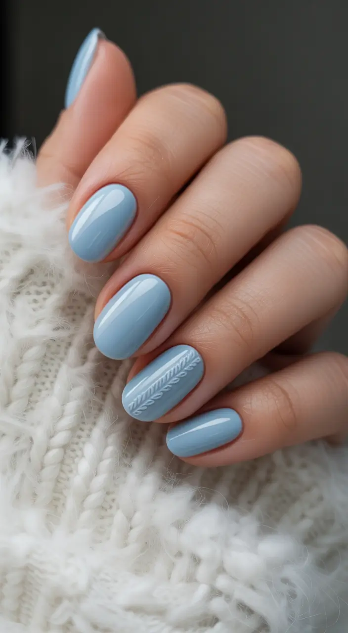short-winter-nails-Cozy-Powder-Blue-Knit