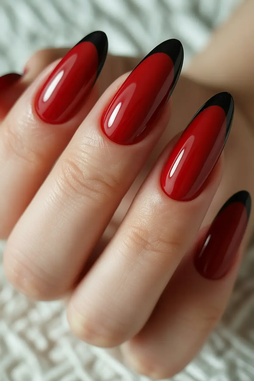 simple winter nails Velvet Noir Edge