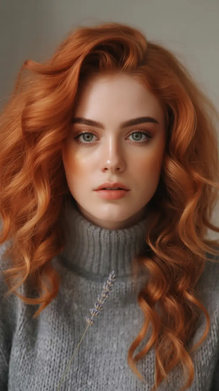 deep winter hair colors Copper Glow Curls
