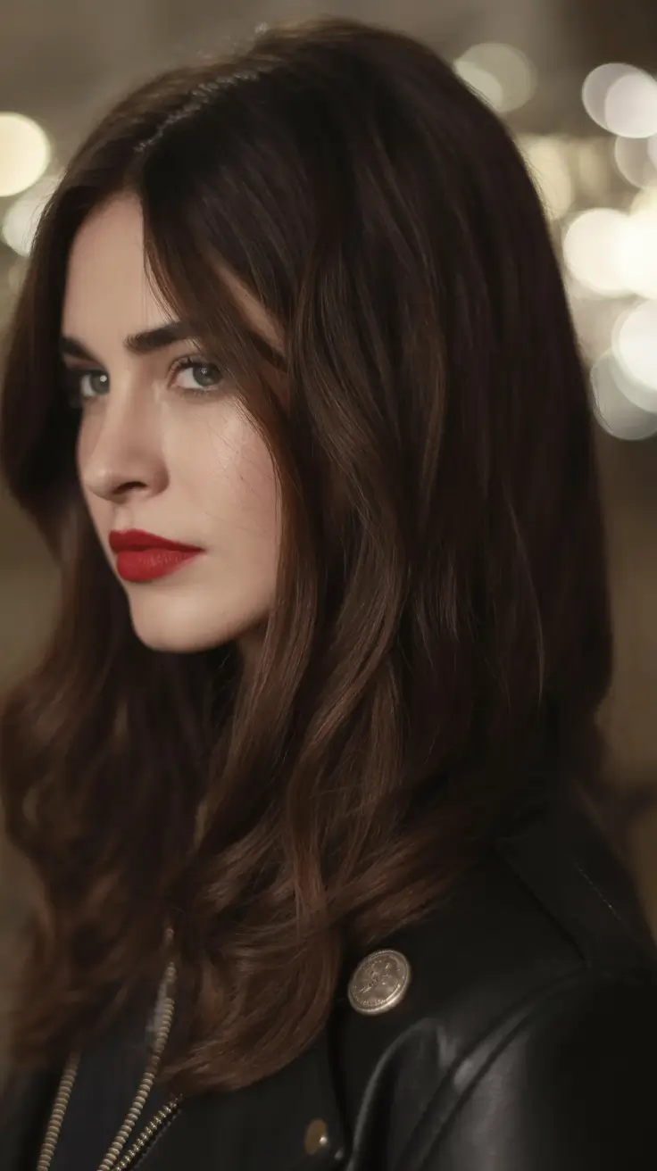 deep winter hair colors Classic Brunette Elegance