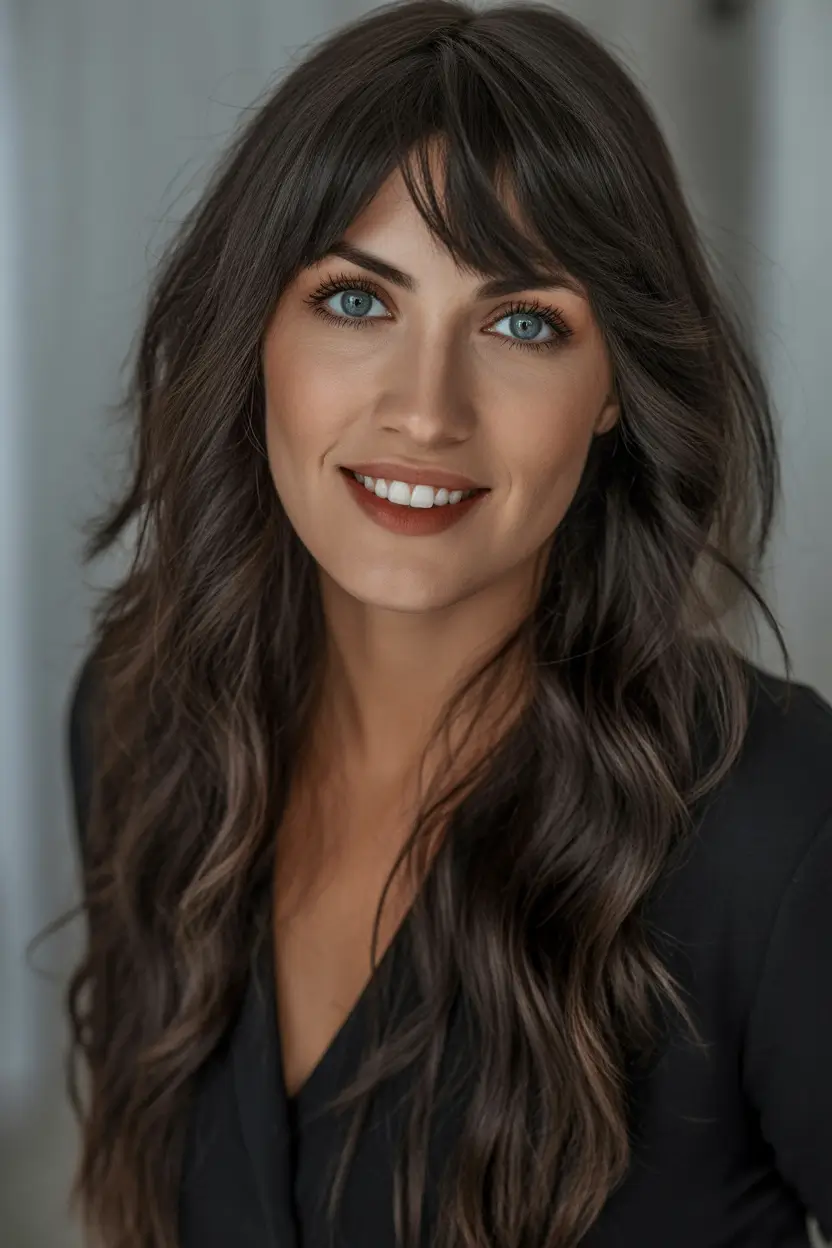 hair colors for soft winter Espresso Satin Waves