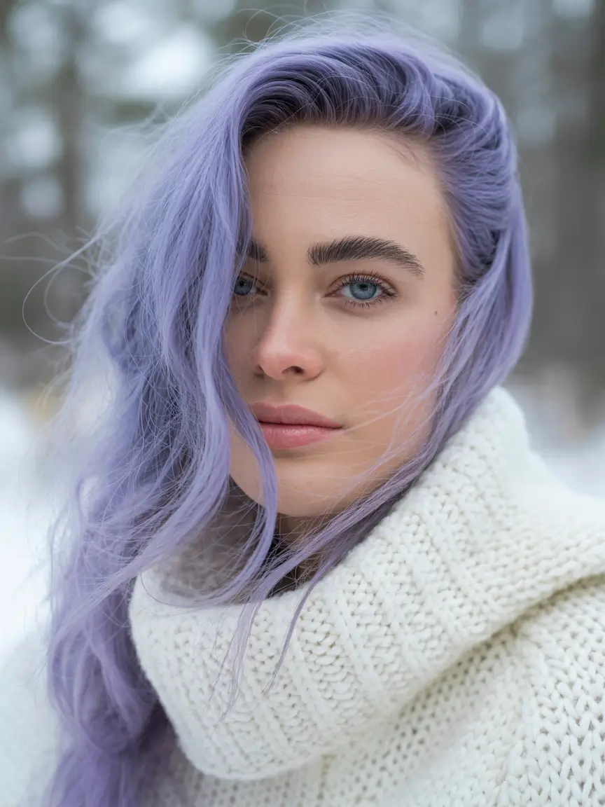hair colors for soft winter Frosted Lilac Drift