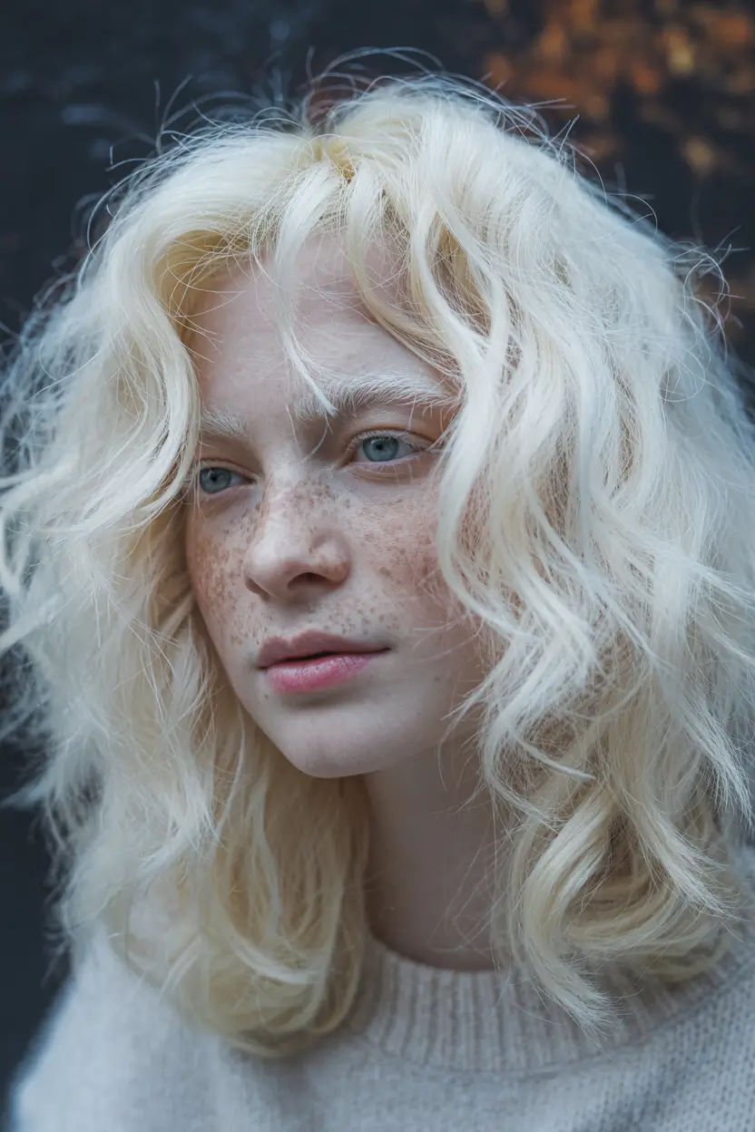 hair colors for soft winter Nordic Vanilla Curls
