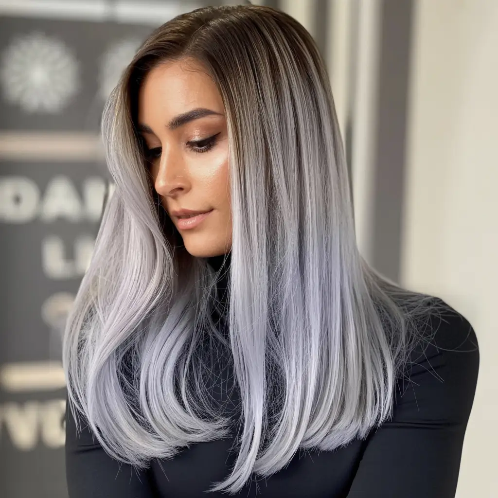 Trends blonde Silver Ash Balayage