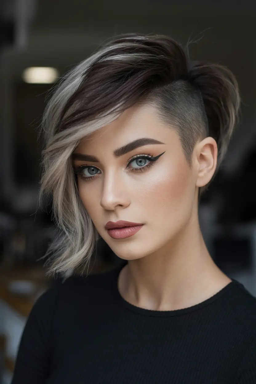 Trends short Frosted Undercut Glam