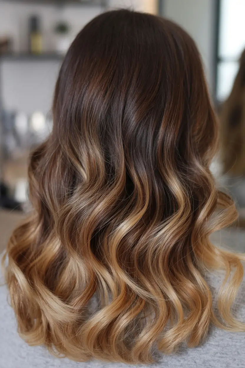 Trends brunette Toffee Balayage Waves