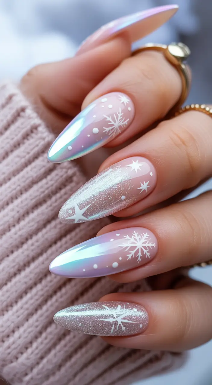 winter-nails-ideas-Shimmering-Ice-Queen
