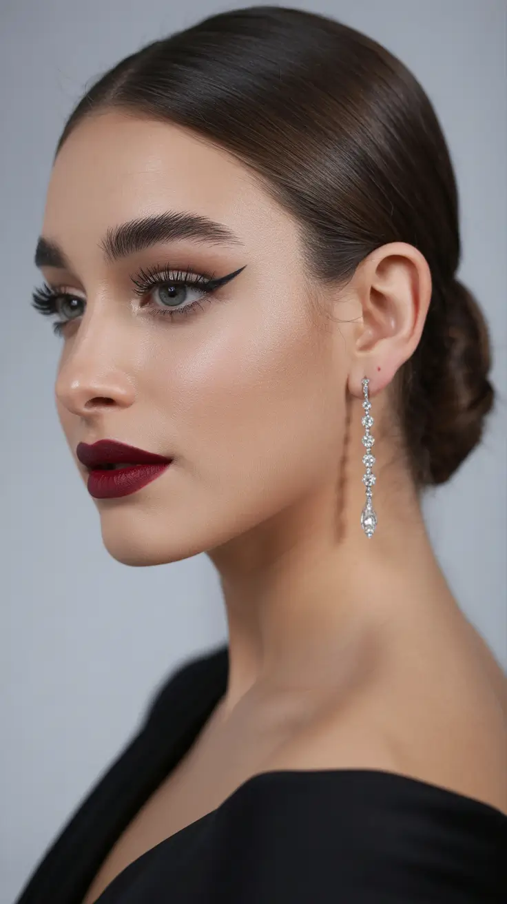 winter formal hairstyles Low Sleek Knot with Deep Side Part