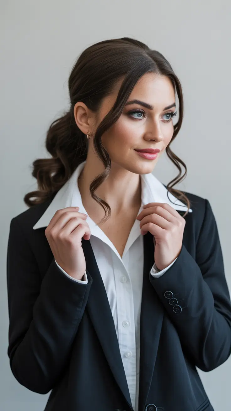 winter formal hairstyles Soft Twisted Ponytail with Romantic Curls