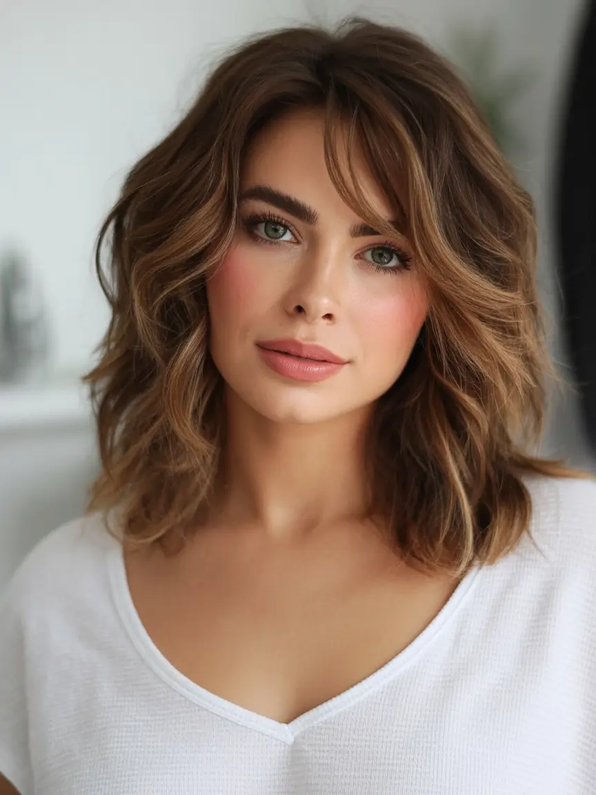 winter hair colors for brunettes Soft Chestnut Layers