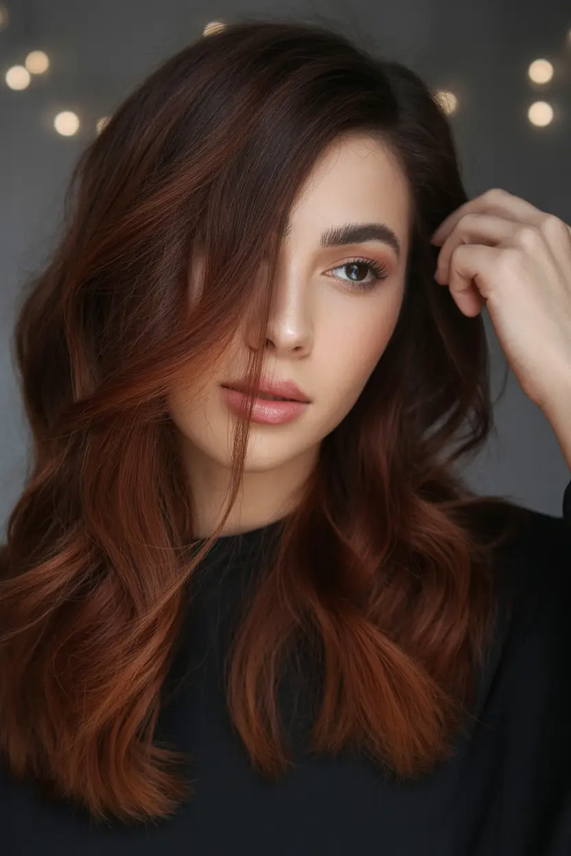 winter haircuts for round faces Chestnut Long Layers