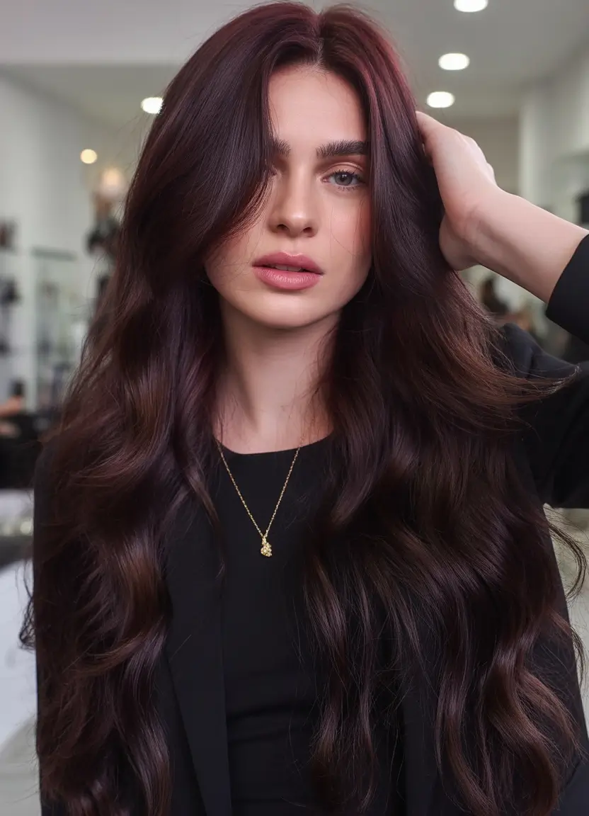 winter haircuts for round faces Merlot Long Layers