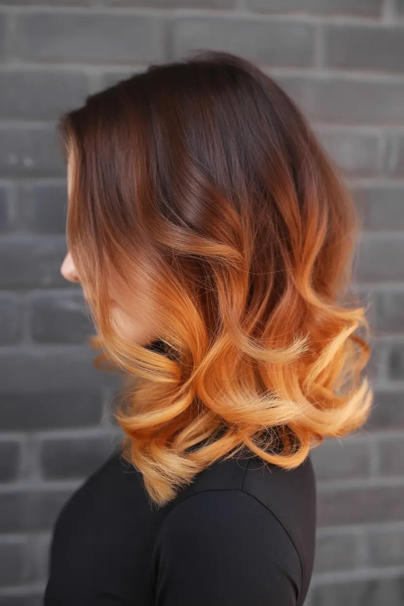 winter hair colors balayage Amber Glow Balayage