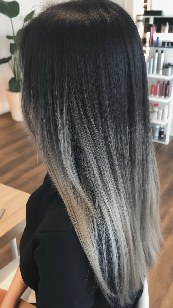 winter hair colors balayage Cool Ash Fade for Long Hair