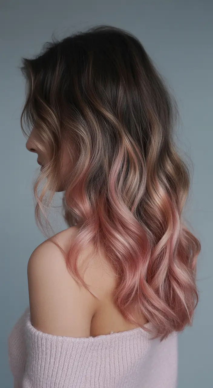 winter hair colors balayage Blush Beige Balayage