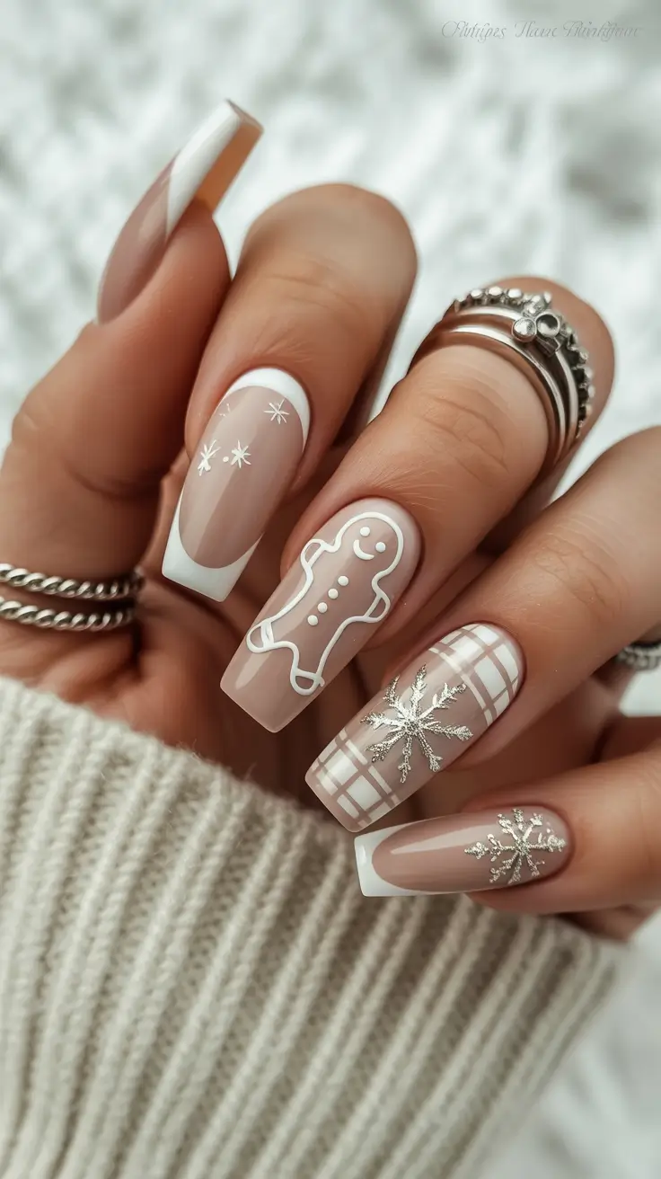 winter color nails Gingerbread Dreams