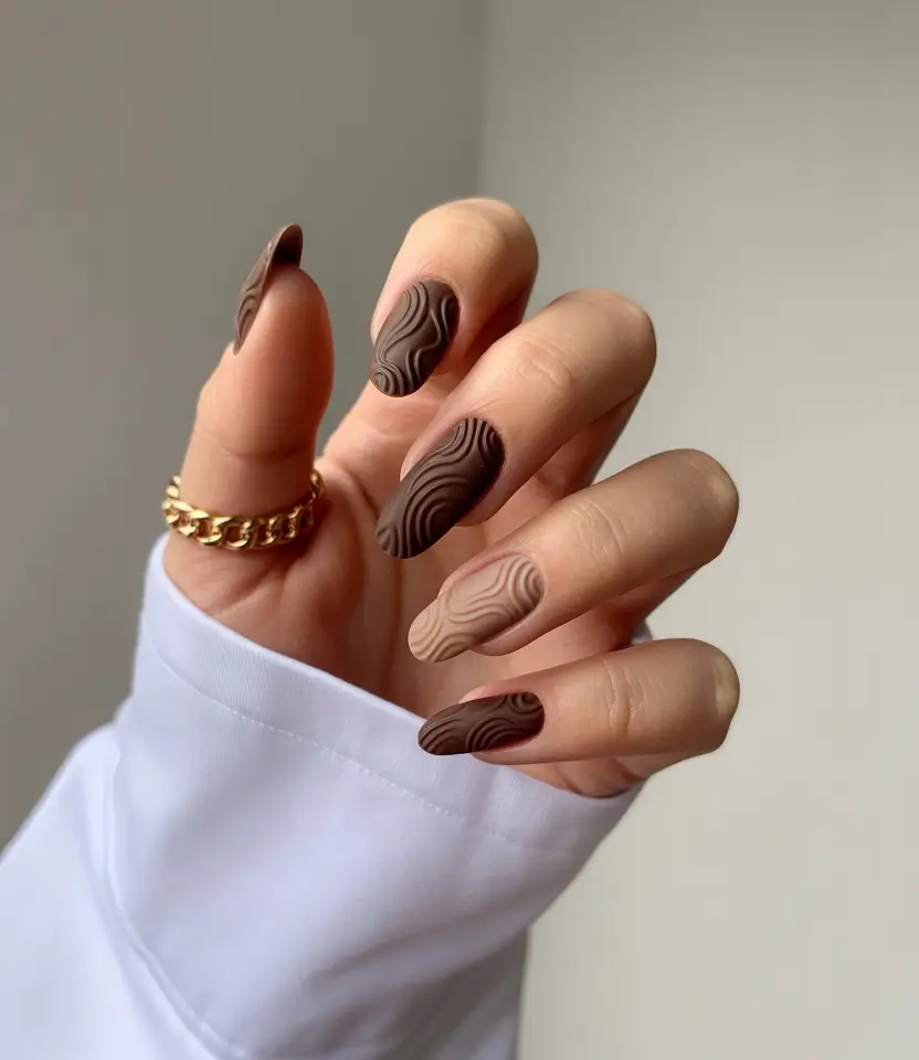 winter color nails Cocoa Contour
