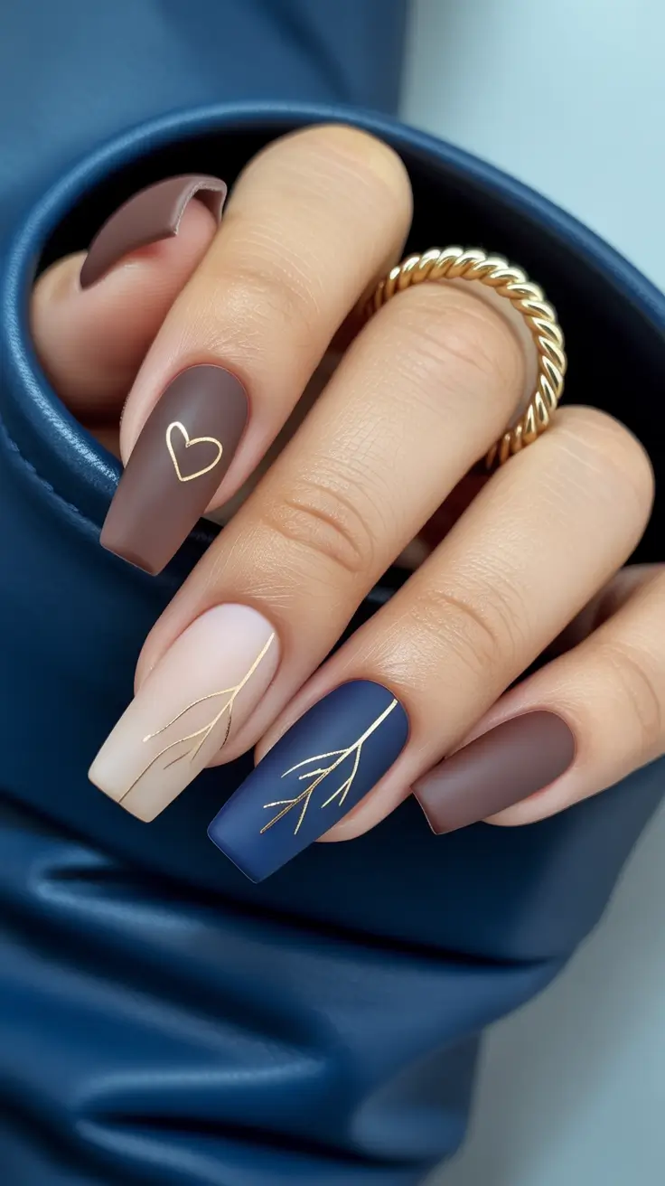 winter color nails Matte Romance