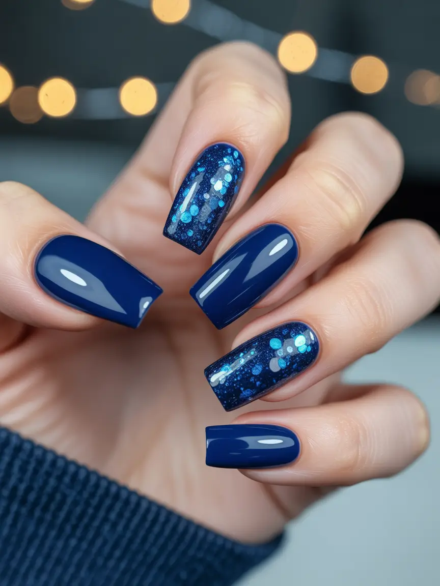 winter color nails Midnight Glimmer