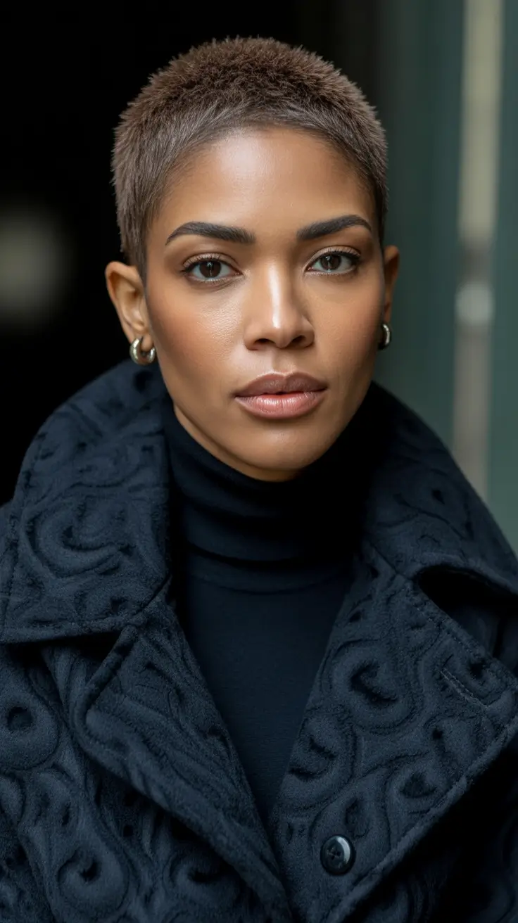 winter hair colors for black women Cinnamon Auburn Lob with Playful Volume
