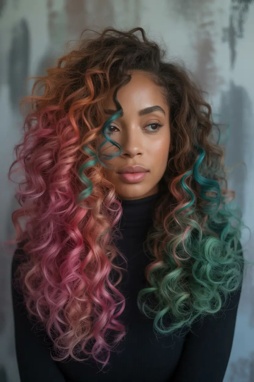 winter hair colors for black women Caramel Blonde Layers with Natural Lift