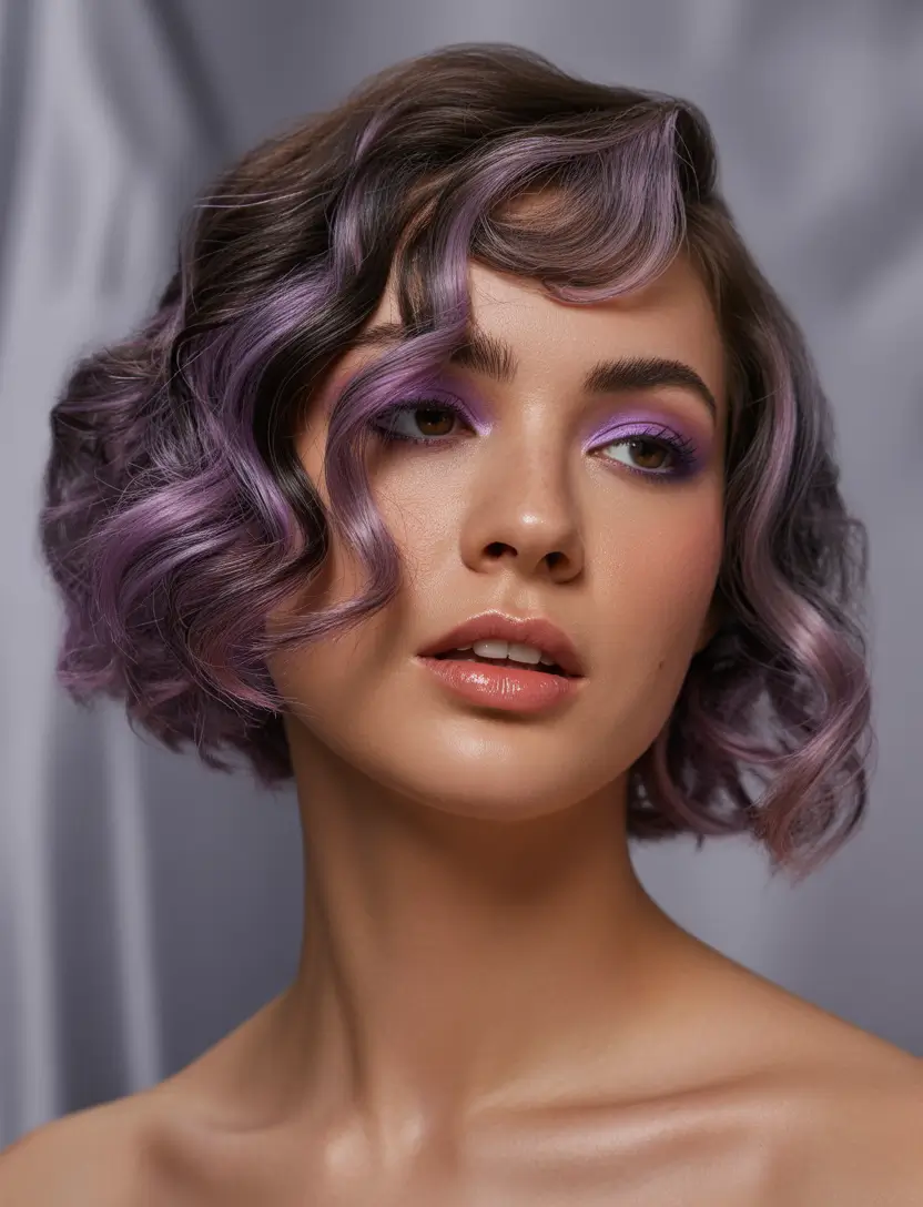 winter haircuts and colors 2025–2026 trends Lavender Vintage Waves
