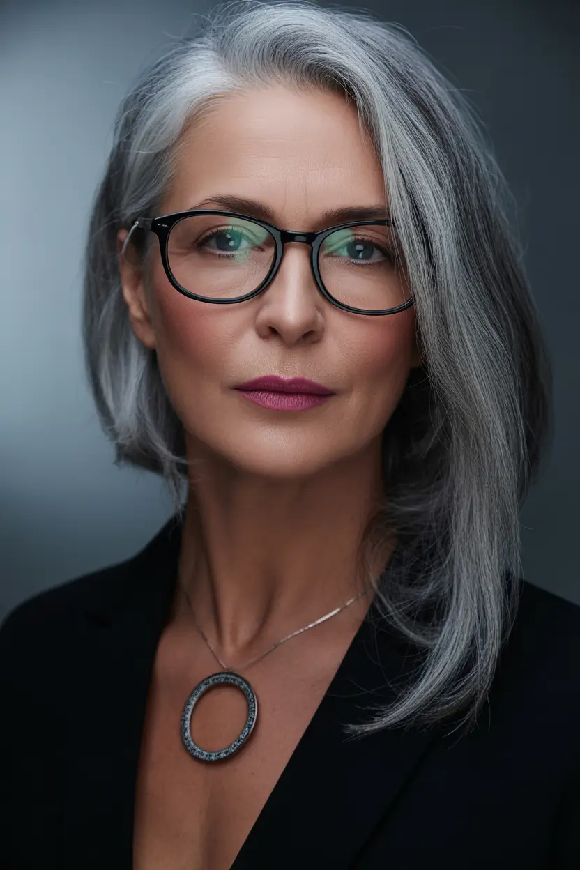 winter haircuts and colors 2025–2026 trends Silver Grace Layers for Mature Confidence