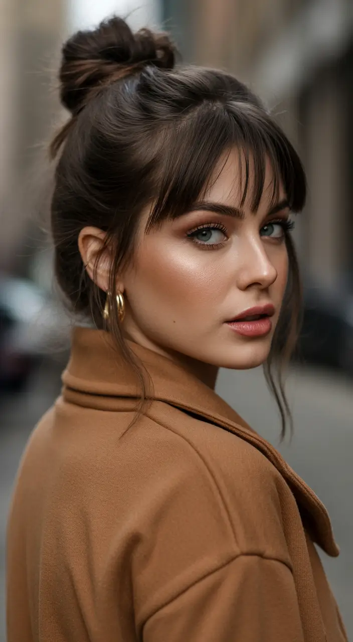 Classic-Brunette-Bun-with-Curtain-Bangs-2025