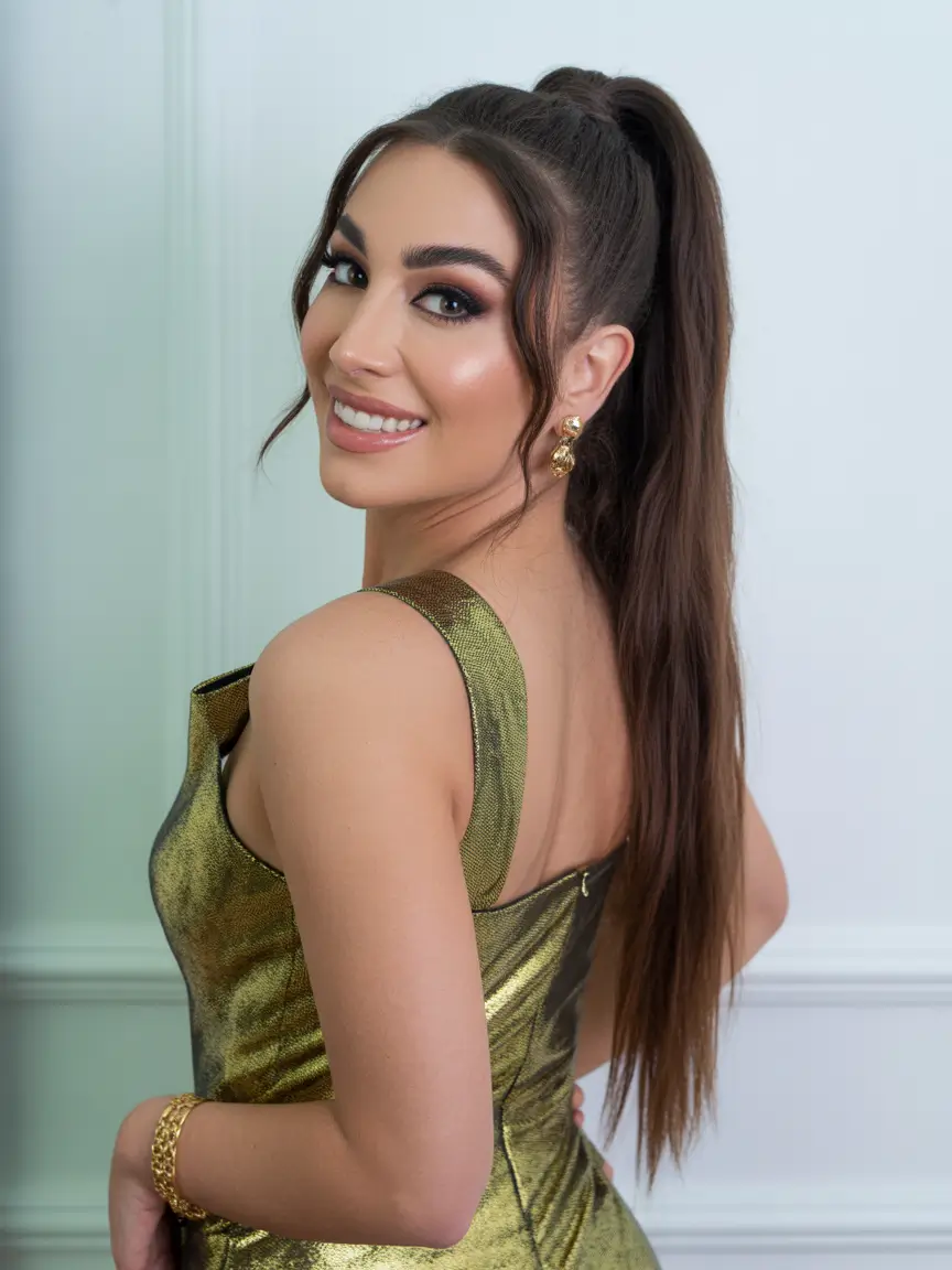 2025-hair High-Gloss-Ponytail